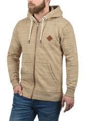 beige Pullover mit einem Kapuze von Solid