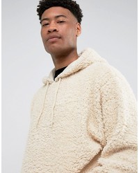 beige Pullover mit einem Kapuze von Asos