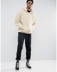 beige Pullover mit einem Kapuze von Asos