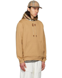 beige Pullover mit einem Kapuze von Burberry