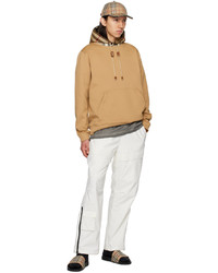 beige Pullover mit einem Kapuze von Burberry