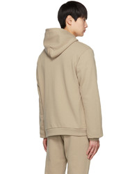 beige Pullover mit einem Kapuze von John Elliott