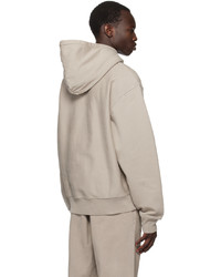 beige Pullover mit einem Kapuze von Stussy