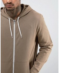 beige Pullover mit einem Kapuze von Asos