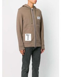 beige Pullover mit einem Kapuze von Helmut Lang