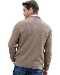 beige Pullover mit einem Reißverschluß von CATAMARAN