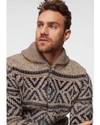 beige Pullover mit einem Reißverschluß von Esprit