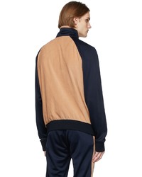 beige Pullover mit einem Reißverschluß von Versace