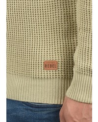 beige Pullover mit einem Reißverschluß von Redefined Rebel