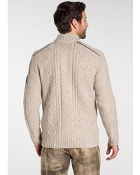 beige Pullover mit einem Reißverschluß von SPIETH & WENSKY