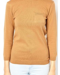 beige Pullover mit einem Rundhalsausschnitt von Asos