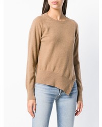 beige Pullover mit einem Rundhalsausschnitt von Zanone