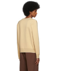 beige Pullover mit einem Rundhalsausschnitt von Jil Sander