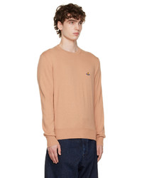 beige Pullover mit einem Rundhalsausschnitt von Vivienne Westwood