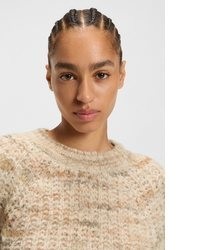 beige Pullover mit einem Rundhalsausschnitt von BOSS ORANGE