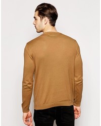 beige Pullover mit einem Rundhalsausschnitt von Asos