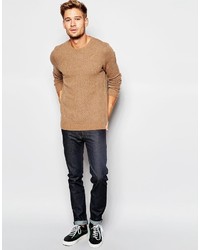 beige Pullover mit einem Rundhalsausschnitt von Asos