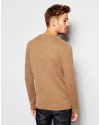 beige Pullover mit einem Rundhalsausschnitt von Asos