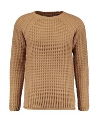 beige Pullover mit einem Rundhalsausschnitt von Brave Soul