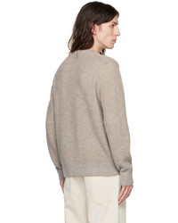 beige Pullover mit einem Rundhalsausschnitt von Vince