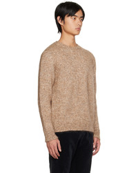 beige Pullover mit einem Rundhalsausschnitt von Massimo Alba