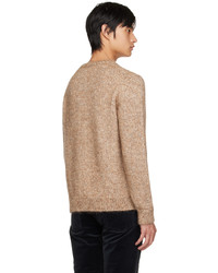 beige Pullover mit einem Rundhalsausschnitt von Massimo Alba