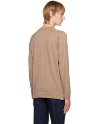 beige Pullover mit einem Rundhalsausschnitt von Officine Generale