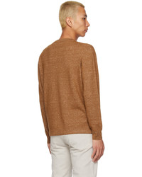 beige Pullover mit einem Rundhalsausschnitt von Zegna