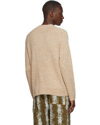 beige Pullover mit einem Rundhalsausschnitt von Acne Studios