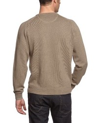 beige Pullover mit einem Rundhalsausschnitt von Casamoda