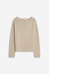 beige Pullover mit einem Rundhalsausschnitt von Cinque