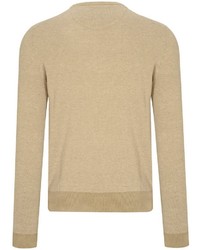 beige Pullover mit einem Rundhalsausschnitt von COMMANDER