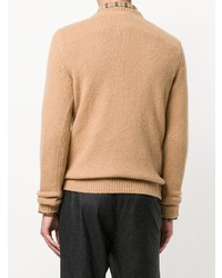 beige Pullover mit einem Rundhalsausschnitt von A.P.C.