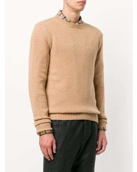 beige Pullover mit einem Rundhalsausschnitt von A.P.C.