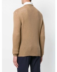 beige Pullover mit einem Rundhalsausschnitt von Prada