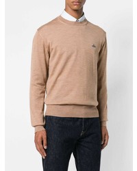 beige Pullover mit einem Rundhalsausschnitt von Vivienne Westwood