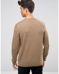 beige Pullover mit einem Rundhalsausschnitt von Asos