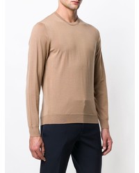 beige Pullover mit einem Rundhalsausschnitt von Drumohr