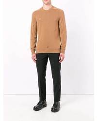 beige Pullover mit einem Rundhalsausschnitt von Alexander McQueen