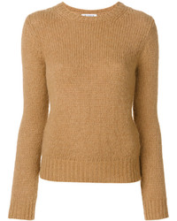 beige Pullover mit einem Rundhalsausschnitt von Dondup