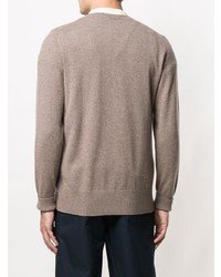 beige Pullover mit einem Rundhalsausschnitt von Burberry