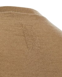 beige Pullover mit einem Rundhalsausschnitt von Falke