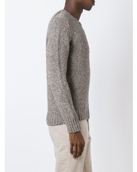 beige Pullover mit einem Rundhalsausschnitt von Zanone