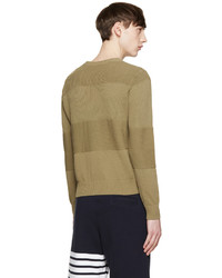 beige Pullover mit einem Rundhalsausschnitt von AMI Alexandre Mattiussi