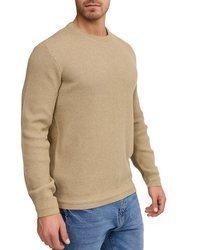 beige Pullover mit einem Rundhalsausschnitt von INDICODE