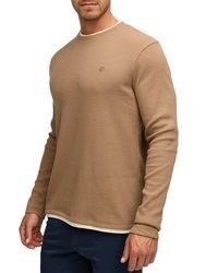 beige Pullover mit einem Rundhalsausschnitt von INDICODE