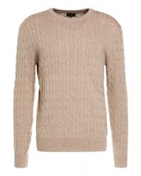 beige Pullover mit einem Rundhalsausschnitt von J.Crew
