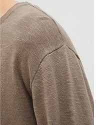 beige Pullover mit einem Rundhalsausschnitt von Jack & Jones