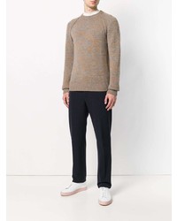 beige Pullover mit einem Rundhalsausschnitt von Nuur