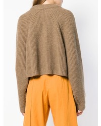 beige Pullover mit einem Rundhalsausschnitt von Lemaire